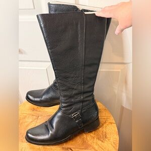 Women's Black Over-the-Knee Zipper Riding Boots